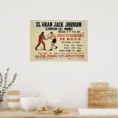 Vintage Jack Johnson Arthur Cravan Kampf Poster (Küche)