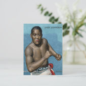 Vintage Jack Johnson Postkarte (Stehend Vorderseite)