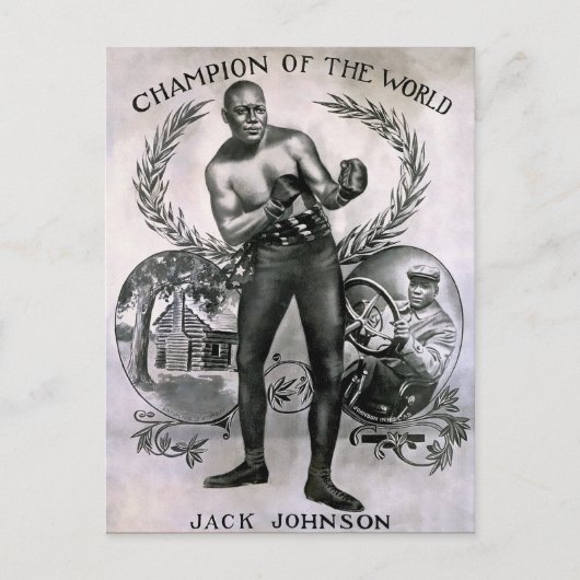 Vintage Jack Johnson Postkarte (Vorderseite)