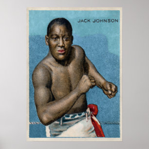 Vintage Jack Johnson Zigarettenkarte Poster