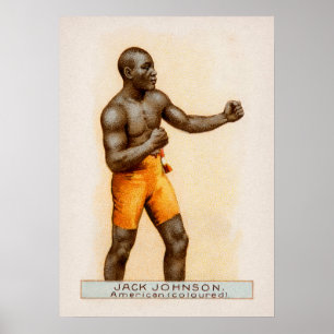 Vintage Jack Johnson Zigarettenkarte Poster