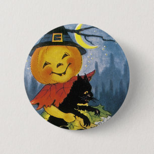 Vintage Jack o' Lantern Kind Button