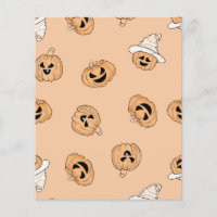 Vintage-Jack-o'-Lantern-Kürbismuster-Schmalbuch 