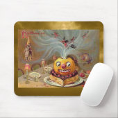Vintage-Jack-o'-Lantern mit Hexen Mousepad (Mit Mouse)