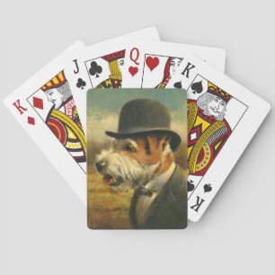 Vintage Jack Russell Spielkarte