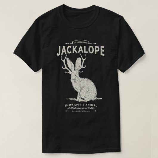 Vintage Jackalope, Geistertier, Mythische Kreatur T-Shirt (Design vorne)