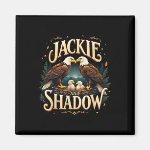 Vintage Jackie- und Shadow Bald-Adlerfamilie Graph Magnet