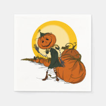 Vintage-Jackolantern-Halloween-Servietten