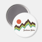 Vintage Jackson Hole Magnet (Vorderseite/Rückseite)
