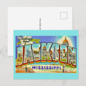 Vintage Jackson Miss Grüße  Postkarte (Vorne/Hinten)
