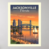 Vintage Jacksonville Florida Poster (Vorne)
