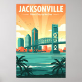 Vintage Jacksonville Poster (Vorne)
