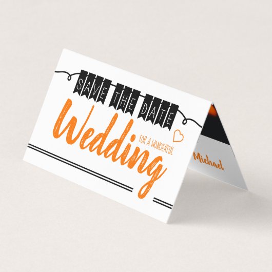 Vintage Jagd, Foto Save the Date Karte (Vorderseite)