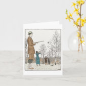 Vintage Jagd Karte (Gelbe Blume)