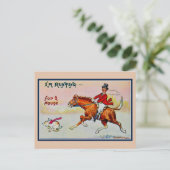 Vintage Jagd Postkarte (Stehend Vorderseite)