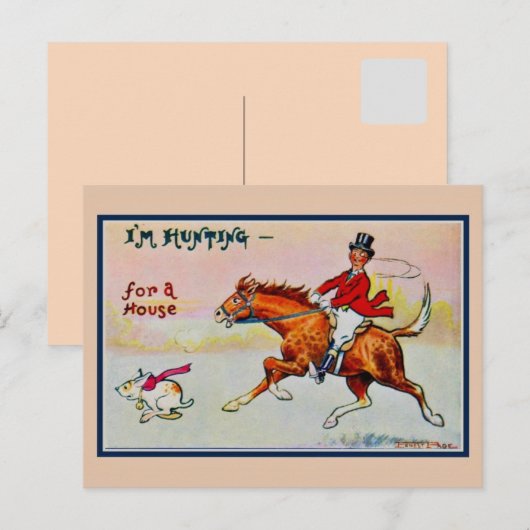 Vintage Jagd Postkarte (Vorne/Hinten)