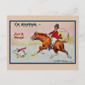 Vintage Jagd Postkarte (Vorderseite)