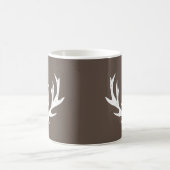 Vintage-Jagdhirsch-Monogramm-Geweihtassen Kaffeetasse (Mittel)