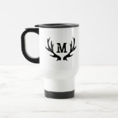 Vintage-Jagdhirsch-Monogramm-Geweihtassen Reisebecher (Links)