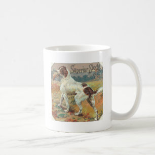 Vintage-Jagdhund-Etikett Kaffeetasse