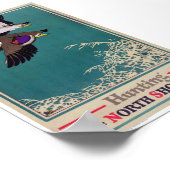Vintage-Jagdposter restauriert Poster (Ecke)