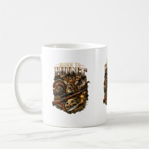 Vintage-Jagdtasse Geboren, um Wildtiere zu jagen Kaffeetasse
