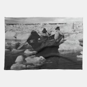 Vintage Jäger aus den USA Alaska Eskimo 1970 Geschirrtuch