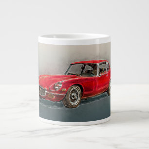 Vintage Jaguar E-Type Jumbo-Tasse
