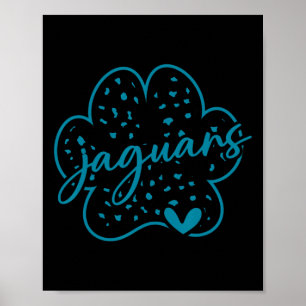 Vintage Jaguars Schul-Sportteam-Geist Zurück zur S Poster