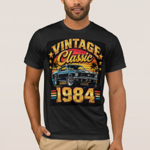 Vintage Jahr 1984 Auto 40 Jahre Jubiläum T-Shirt