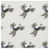 Vintage Jahr-glückliche schwarze Pudel Stoff (Muster)