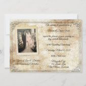 Vintage Jahrestagsfeier Einladung (Vorderseite)