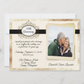 Vintage Jahrestagsfeier Einladung (Vorderseite)