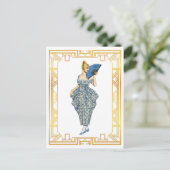 Vintage Jahrhundertwende Mode Vintage Kunst Postkarte (Stehend Vorderseite)