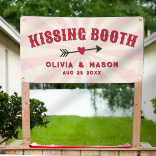 Vintage Jahrmarkt Kissing Booth Foto Hochzeit Banner