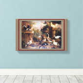 Vintage Jakob Bogdani Vögel in einer Landschaft Leinwanddruck (Insitu (Holzboden))