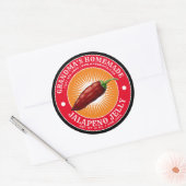 Vintage Jalapeno-Jelly-Label-Vorlage Runder Aufkleber (Umschlag)