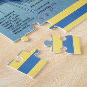 Vintage Jamaica Map Postcard Puzzle (Seite)