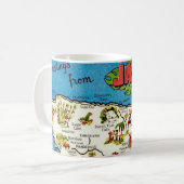 Vintage Jamaica Map Tasse (Vorderseite Links)
