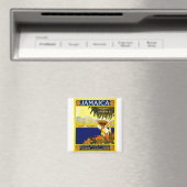 Vintage Jamaica Travel Poster Magnet (In Situ (Geschirrspüler))