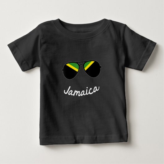 Vintage Jamaika-Flagge Jamaikanische Sonnenbrille Baby T-shirt (Vorderseite)