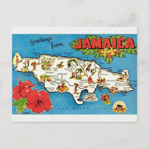 Vintage Jamaika Insel Postkarte