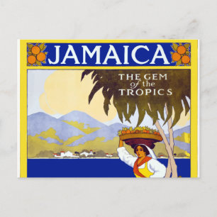 Vintage Jamaika Juwel der Tropen Reise Postkarte