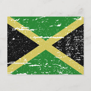 Vintage jamaikanische Flagge Postkarte