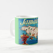 Vintage jamaikanische Inselkarte P Kaffeetasse (Vorderseite Links)