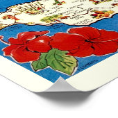 Vintage jamaikanische Inselkarte Poster (Ecke)