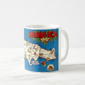 Vintage jamaikanische Karte Kaffeetasse (VorderseiteRechts)