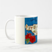 Vintage jamaikanische Karte Kaffeetasse (Links)
