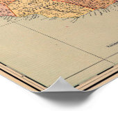 Vintage jamaikanische Landkarte Poster (Ecke)