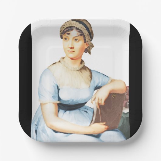 Vintage-Jane-Austen-Papierplatte Pappteller (Vorderseite)